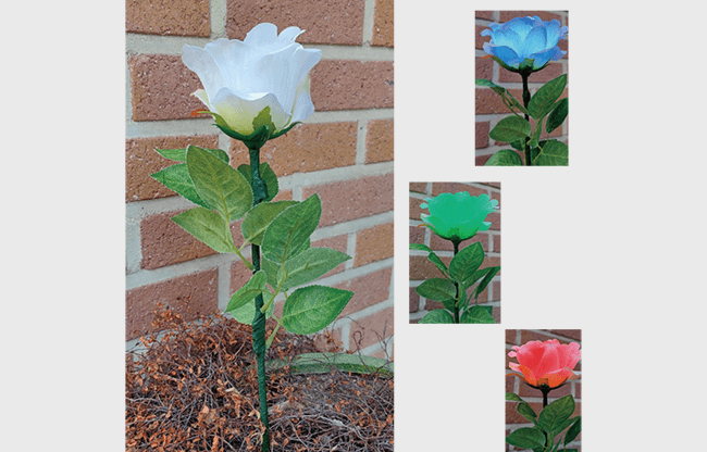 Remote Light Rose Multi-color (Charger Included) by JL Magic - Trick