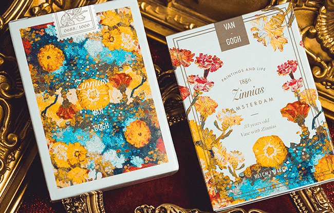 Van Gogh Zinnias (Numbered- Seal)  Playing Cards