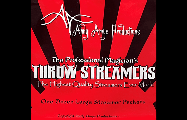 Throw Streamers RED by Andy Amyx ( 1dozen = 1 unit) - Trick