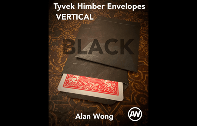 Tyvek VERTICAL Himber Envelopes BLACK (12 pk.) by Alan Wong - Trick