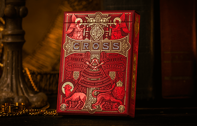 The Cross (Maroon Martyrs) Playing Cards by Peter Voth x Riffle Shuffle