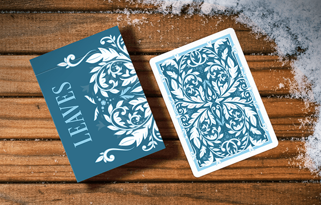 Leaves Winter (Blue) Playing Cards by Dutch Card House Company