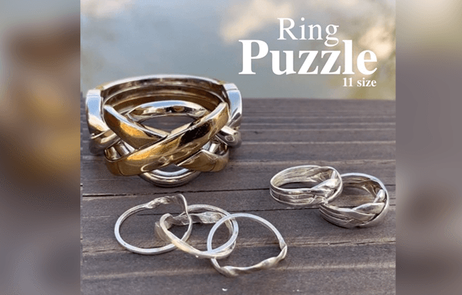 Puzzle Ring Size 11 (Gimmick and Online Instructions) - Trick