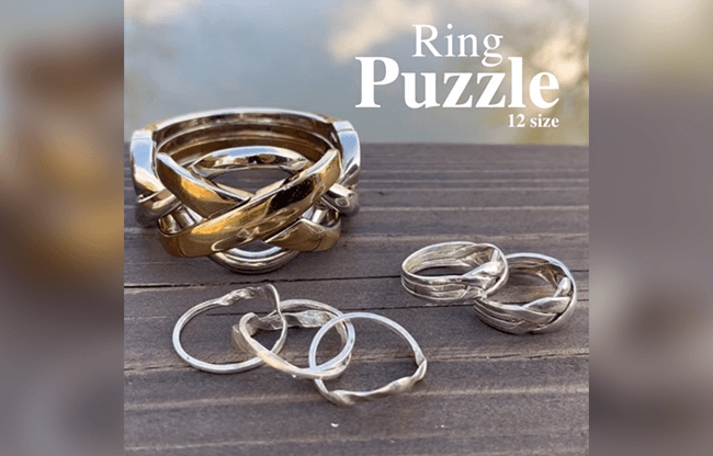 Puzzle Ring Size 12 (Gimmick and Online Instructions) - Trick