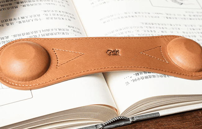Leather Book Weight (Brown) by TCC Presents