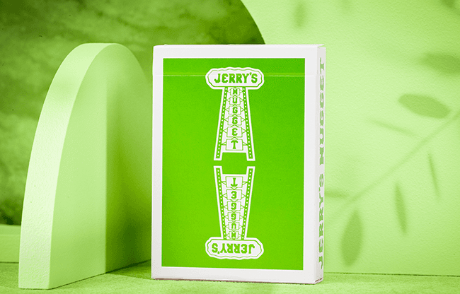 Jerry's Nugget Monotone (Metallic Green) Playing Cards