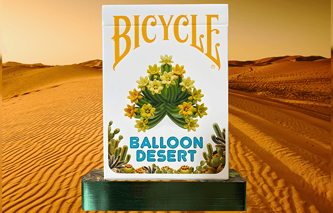 Gilded Bicycle Balloon Desert Playing Cards