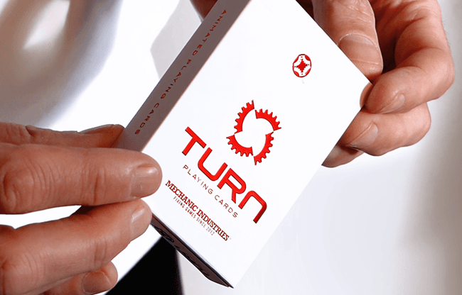 TURN (Red) Playing Cards by Mechanic Industries - Trick