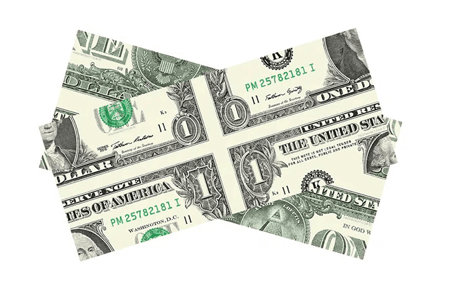 MAGIC MISMADE BILL (USD 1 Dollar Bill) by Diamond Jim Tyler