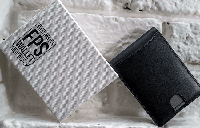 FPS Wallet True Black Leather (Gimmicks and Online Instructions) by Magic Firm - Trick