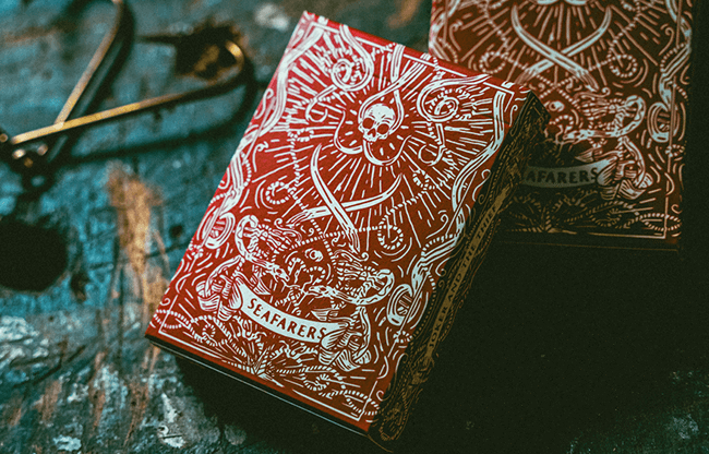 Red Seafarers Playing Cards by Joker and the Thief