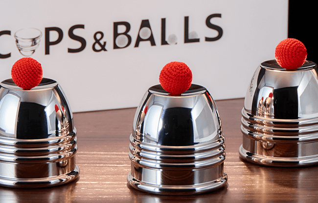 Cups and Balls Set (Stainless-Steel With Black Matt Inner) by Bluether Magic and Raphael