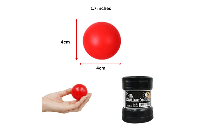 Return Ball (Red, 1.7") by JL Magic
