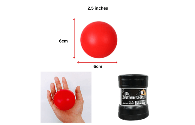 Return Ball (Red, 2.5") by JL Magic
