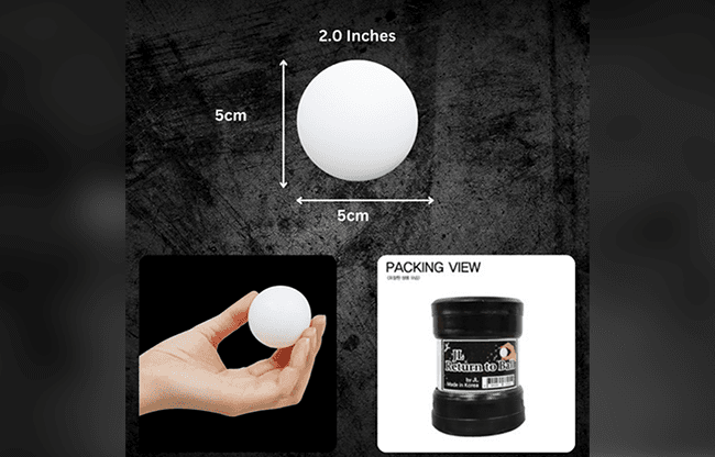 Return Ball (White, 2") by JL Magic