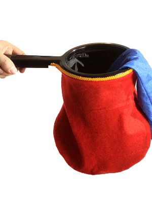 Change Bag Standard (Red with Zipper) by Bazar de Magia - Trick