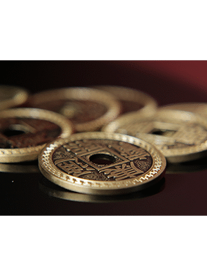 Chinese Coin Set dollar (Gimmicks and Online Instructions) by Jieli Magic - Trick