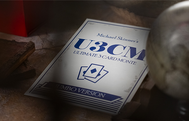 Michael Skinner's Ultimate Bicycle Jumbo 3 Card Monte (Blue) by Murphy's Magic - Trick