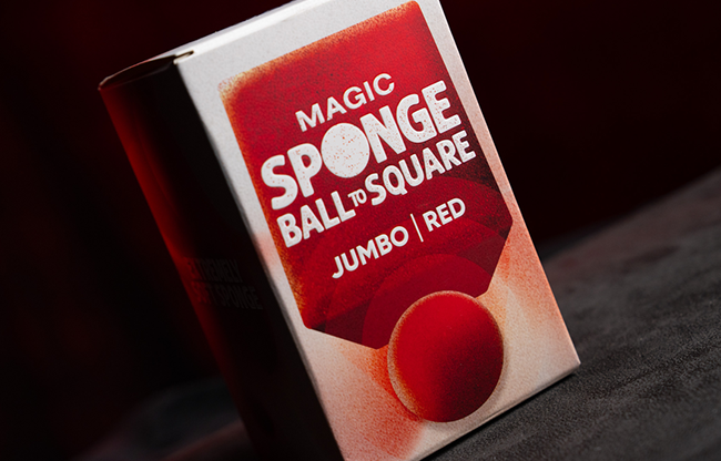 Magic Sponge Ball to Square JUMBO RED by Murphy's Magic