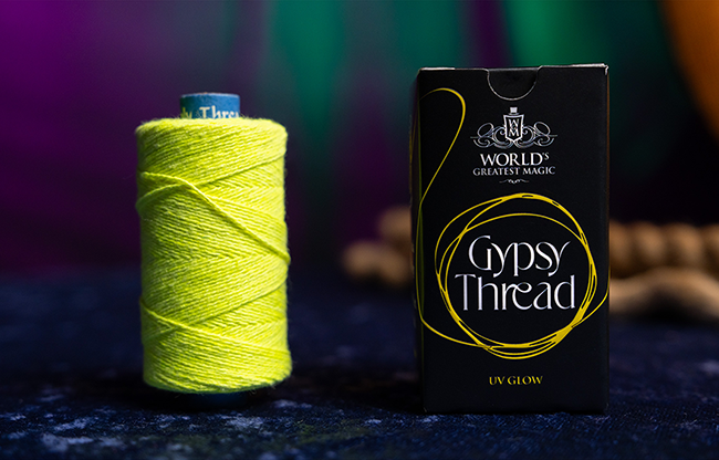 WGM UV GLOW GYPSY THREAD YELLOW REFILL SPOOL by Murphy's Magic  - Trick