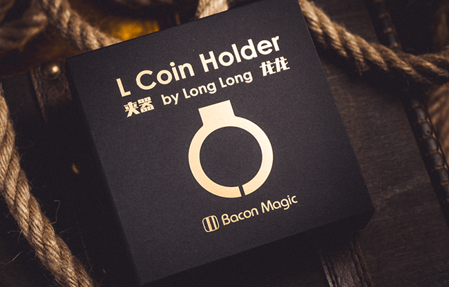 L Holder (Single Jumbo Coin 2.7"-3.2") by Long Long & Bacon Magic