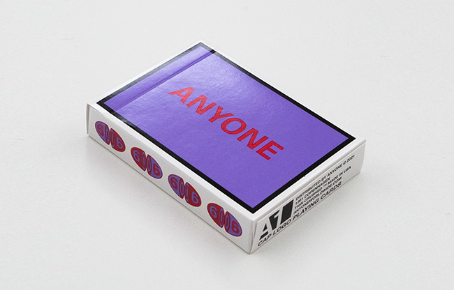 Purple/Red Cap Logo ANYONE Playing Cards