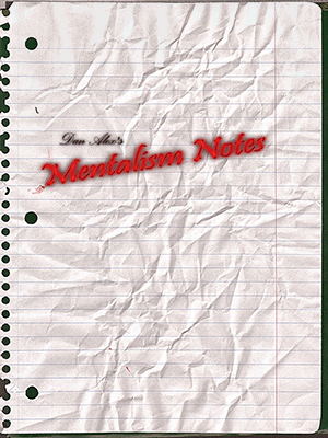 Mentalism Notes by Dan Alex - eBook DOWNLOAD