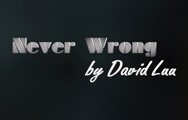 Never Wrong by David Luu video DOWNLOAD
