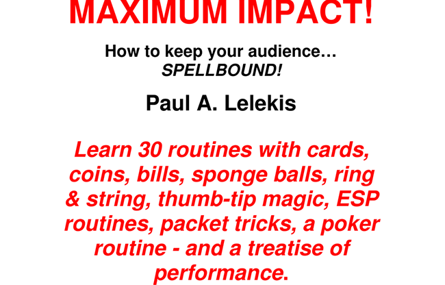 MAXIMUM IMPACT by Paul A. Lelekis eBook DOWNLOAD