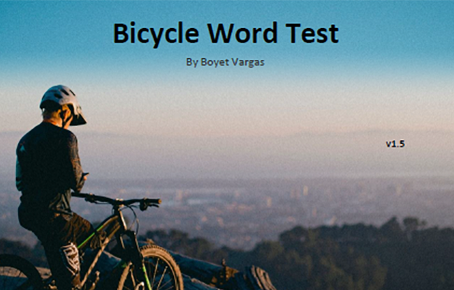 Bicycle Word Test by Boyet Vargas ebook DOWNLOAD