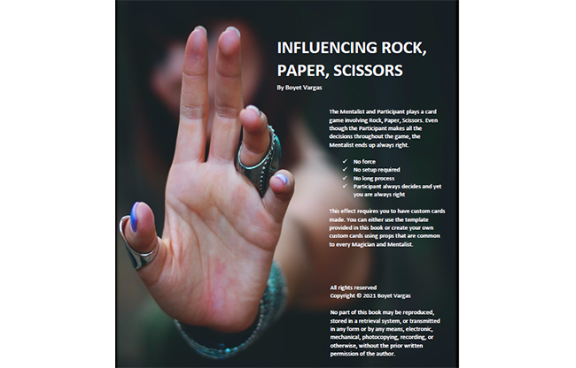 Influencing Rock Paper Scissors by Boyet Vargas ebook DOWNLOAD