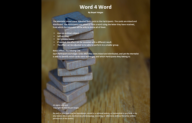 TFCM Presents - Word 4 Word by Boyet Vargas ebook DOWNLOAD
