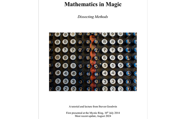 The Maths in Magic by Steven Goodwin eBook